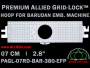 7 cm (2.8 inch) Round Premium Allied Grid-Lock Plastic Embroidery Hoop - Barudan 380 EFP