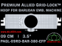 9 cm (3.5 inch) Round Premium Allied Grid-Lock Plastic Embroidery Hoop - Barudan 380 EFP