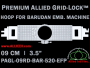9 cm (3.5 inch) Round Premium Allied Grid-Lock Plastic Embroidery Hoop - Barudan 520 EFP