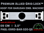 9 cm (3.5 inch) Round Premium Allied Grid-Lock Plastic Embroidery Hoop - Barudan 520 QS