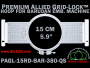 15 cm (5.9 inch) Round Premium Allied Grid-Lock Plastic Embroidery Hoop - Barudan 380 QS