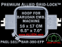 16 x 17 cm (6.5 x 7 inch) Rectangular Premium Allied Grid-Lock Plastic Embroidery Hoop - Barudan 380 EFP