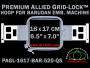 16 x 17 cm (6.5 x 7 inch) Rectangular Premium Allied Grid-Lock Plastic Embroidery Hoop - Barudan 520 QS