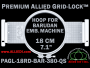 18 cm (7.1 inch) Round Premium Allied Grid-Lock Plastic Embroidery Hoop - Barudan 380 QS