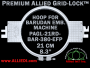 21 cm (8.3 inch) Round Premium Allied Grid-Lock Plastic Embroidery Hoop - Barudan 380 EFP