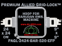 24 x 24 cm (9 x 9 inch) Square Premium Allied Grid-Lock Plastic Embroidery Hoop - Barudan 520 EFP