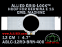12 cm (4.7 inch) Round Allied Grid-Lock (New Design) Plastic Embroidery Hoop - Bernina 400