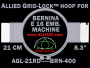 21 cm (8.3 inch) Round Allied Grid-Lock Plastic Embroidery Hoop - Bernina 400