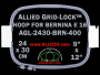 24 x 30 cm (9 x 12 inch) Rectangular Allied Grid-Lock Plastic Embroidery Hoop - Bernina 400