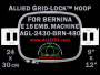 24 x 30 cm (9 x 12 inch) Rectangular Allied Grid-Lock Plastic Embroidery Hoop - Bernina 480