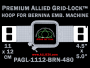 11 x 12 cm (4.5 x 5 inch) Rectangular Premium Allied Grid-Lock Plastic Embroidery Hoop - Bernina 480