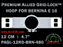 12 cm (4.7 inch) Round Premium Allied Grid-Lock Plastic Embroidery Hoop - Bernina 480