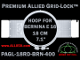 18 cm (7.1 inch) Round Premium Allied Grid-Lock Plastic Embroidery Hoop - Bernina 400