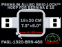 19 x 20 cm (7.5 x 8 inch) Rectangular Premium Allied Grid-Lock Plastic Embroidery Hoop - Bernina 480
