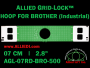 Brother 7 cm (2.8 inch) Round Allied Grid-Lock Embroidery Hoop for 500 mm Sew Field / Arm Spacing