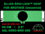 Brother 9 cm (3.5 inch) Round Allied Grid-Lock Embroidery Hoop for 360 mm Sew Field / Arm Spacing