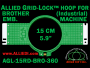 Brother 15 cm (5.9 inch) Round Allied Grid-Lock Embroidery Hoop (New Design) for 360 mm Sew Field / Arm Spacing