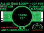 Brother 18 cm (7.1 inch) Round Allied Grid-Lock Embroidery Hoop (New Design) for 360 mm Sew Field / Arm Spacing