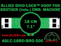 Brother 18 cm (7.1 inch) Round Allied Grid-Lock Embroidery Hoop (New Design) for 500 mm Sew Field / Arm Spacing