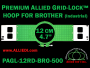 12 cm (4.7 inch) Round Premium Allied Grid-Lock Plastic Embroidery Hoop - Brother 500