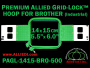 14 x 15 cm (5.5 x 6 inch) Rectangular Premium Allied Grid-Lock Plastic Embroidery Hoop - Brother 500
