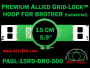 15 cm (5.9 inch) Round Premium Allied Grid-Lock Plastic Embroidery Hoop - Brother 500