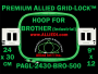 24 x 30 cm (9 x 12 inch) Rectangular Premium Allied Grid-Lock Plastic Embroidery Hoop - Brother 500