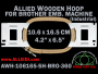 10.6 x 16.5 cm (4.2 x 6.5 inch) Rectangular Allied Wooden Embroidery Hoop
