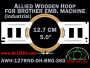 12.7 cm (5.0 inch) Round Allied Wooden Embroidery Hoop, Double Height - Brother 360