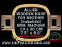 19.0 x 20.5 cm (7.5 x 8.1 inch) Rectangular Allied Wooden Embroidery Hoop, Double Height - Brother 360