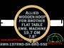 19.7 cm (7.8 inch) Round Allied Wooden Embroidery Hoop, Double Height - Brother 550 Flat Table
