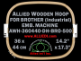 36.0 x 44.0 cm (14.2 x 17.3 inch) Rectangular Allied Wooden Embroidery Hoop, Double Height - Brother 500