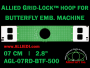 7 cm (2.8 inch) Round Allied Grid-Lock Plastic Embroidery Hoop - Butterfly 500