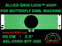 9 cm (3.5 inch) Round Allied Grid-Lock Plastic Embroidery Hoop - Butterfly 360