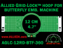 12 cm (4.7 inch) Round Allied Grid-Lock (New Design) Plastic Embroidery Hoop - Butterfly 360