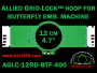 12 cm (4.7 inch) Round Allied Grid-Lock (New Design) Plastic Embroidery Hoop - Butterfly 400