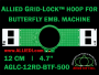 12 cm (4.7 inch) Round Allied Grid-Lock (New Design) Plastic Embroidery Hoop - Butterfly 500