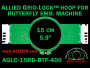 15 cm (5.9 inch) Round Allied Grid-Lock (New Design) Plastic Embroidery Hoop - Butterfly 400