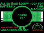 18 cm (7.1 inch) Round Allied Grid-Lock (New Design) Plastic Embroidery Hoop - Butterfly 360
