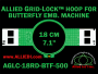 18 cm (7.1 inch) Round Allied Grid-Lock (New Design) Plastic Embroidery Hoop - Butterfly 500