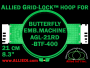 21 cm (8.3 inch) Round Allied Grid-Lock Plastic Embroidery Hoop - Butterfly 400