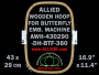43.0 x 29.0 cm (16.9 x 11.4 inch) Rectangular Allied Wooden Embroidery Hoop, Double Height - Butterfly 360