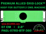 7 cm (2.8 inch) Round Premium Allied Grid-Lock Plastic Embroidery Hoop - Butterfly 360