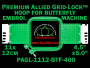 11 x 12 cm (4.5 x 5 inch) Rectangular Premium Allied Grid-Lock Plastic Embroidery Hoop - Butterfly 400