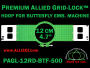 12 cm (4.7 inch) Round Premium Allied Grid-Lock Plastic Embroidery Hoop - Butterfly 500