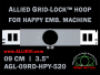 9 cm (3.5 inch) Round Allied Grid-Lock Plastic Embroidery Hoop - Happy 520