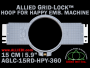 15 cm (5.9 inch) Round Allied Grid-Lock (New Design) Plastic Embroidery Hoop - Happy 360