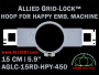 15 cm (5.9 inch) Round Allied Grid-Lock (New Design) Plastic Embroidery Hoop - Happy 450