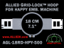 18 cm (7.1 inch) Round Allied Grid-Lock Plastic Embroidery Hoop - Happy 500