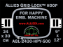 24 x 30 cm (9 x 12 inch) Rectangular Allied Grid-Lock Plastic Embroidery Hoop - Happy 500